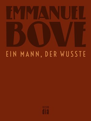 cover image of Ein Mann, der wusste